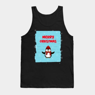 MERRY Christmas Cute Penguin Tank Top